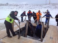 Безопасность крещенских мероприятий на акватории реки Тосна в Ленинградской области