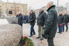 Церемония возложения цветов к Камню Памяти воинам, жителям Красногвардейского района, погибшим при исполнении воинского долга, посвящённую Дню памяти воинов-интернационалистов