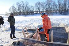 Крещенские мероприятия на акватории реки Тосна в Ленинградской области