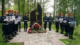 Открытие памятника "Пожарным, погибшим при исполнении служебного долга"